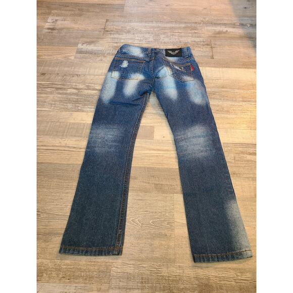 City ink size 8 youth distressed bootcut jeans - Picture 3 of 7